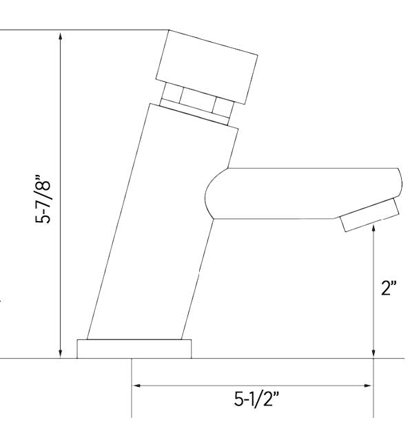 L70 - Deck mOunted Push Button Faucet AquaDesign/Intersan