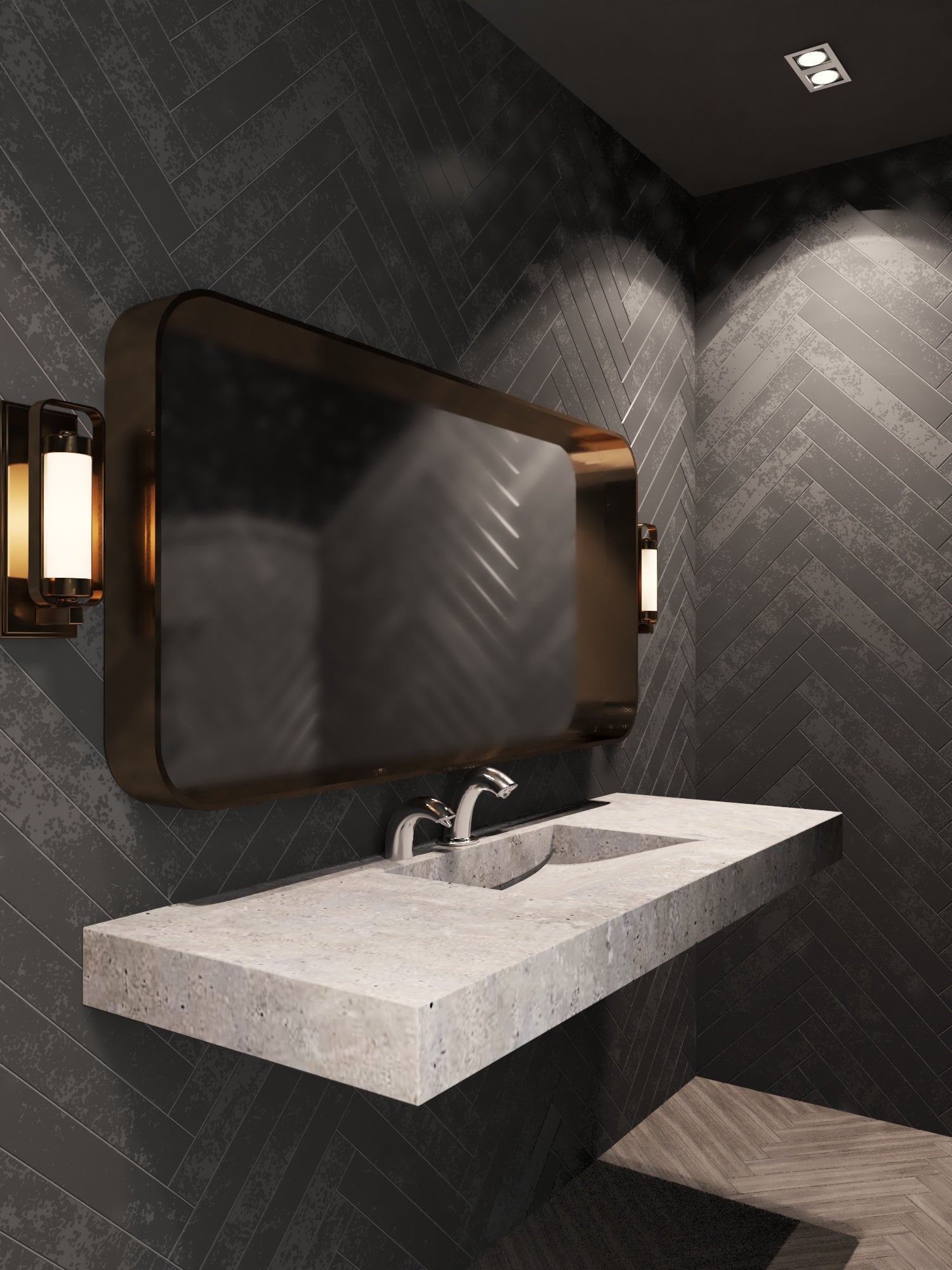 restroom with single user streamlav view sink