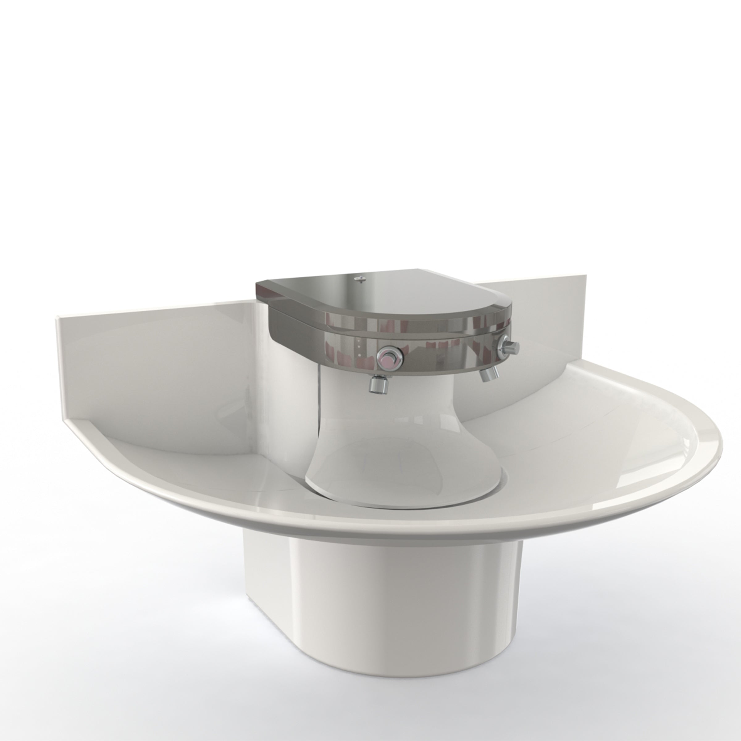 white 2-user sanifount washfountain