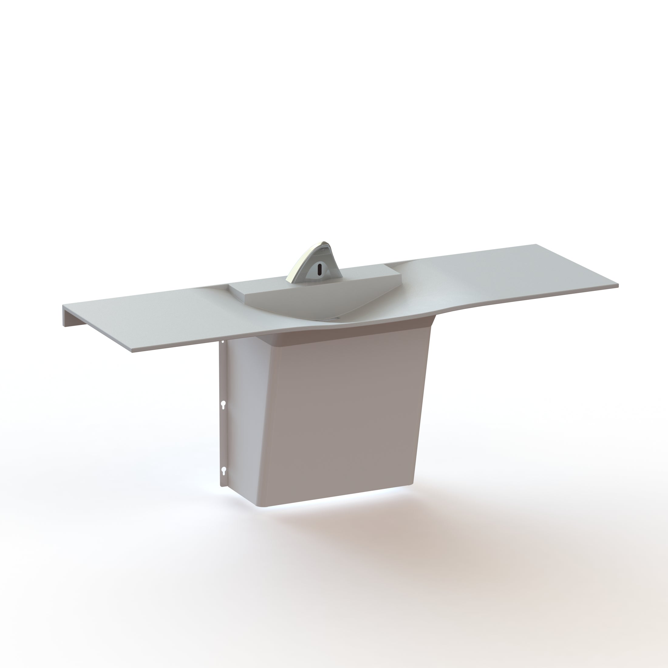 Single User Streamlav Wing RX Solid Surface Behavioral healthcare Lavatory Anti-Ligature