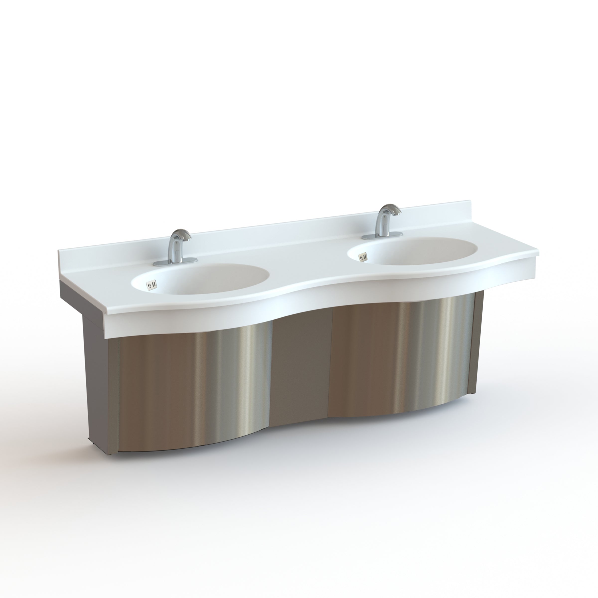 white 2-user solidwave original sink