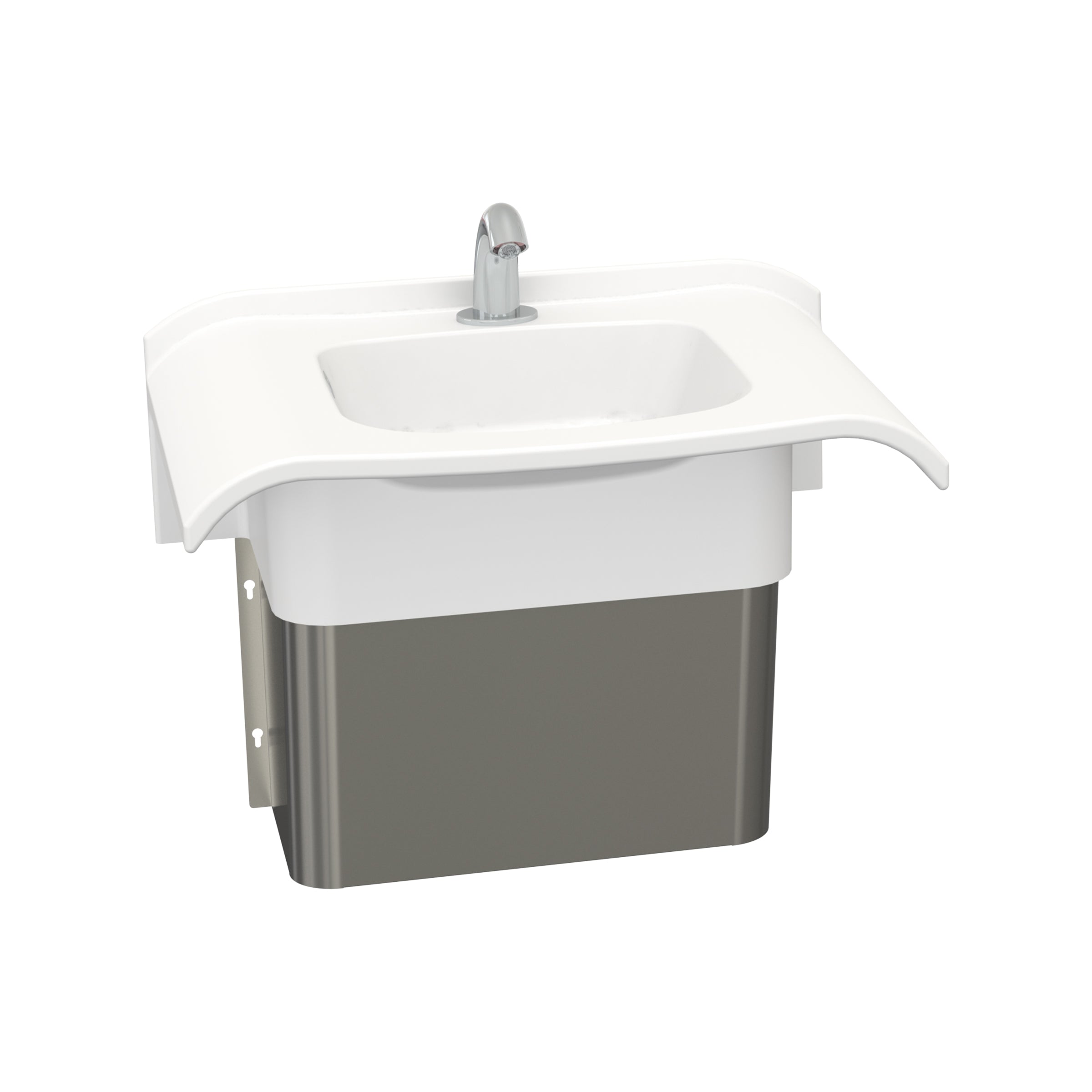 single user Solidwave High-Low Solid Surface Handwashing Lavatory
