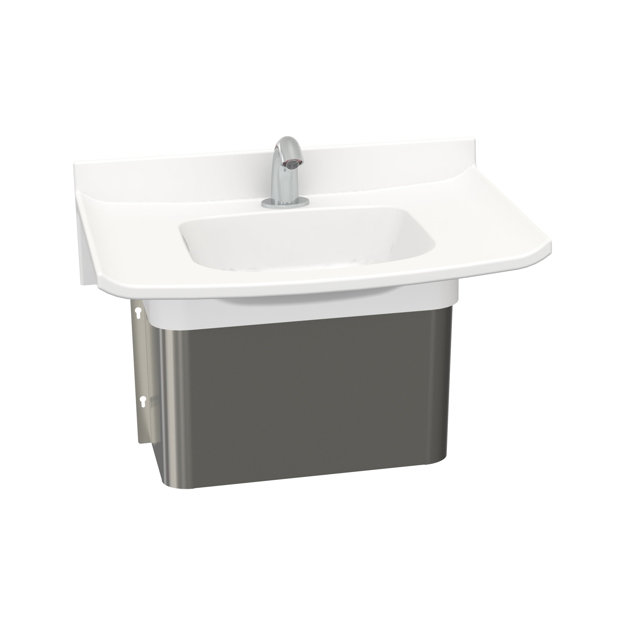 single user Solidwave High-Low Solid Surface Handwashing Lavatory