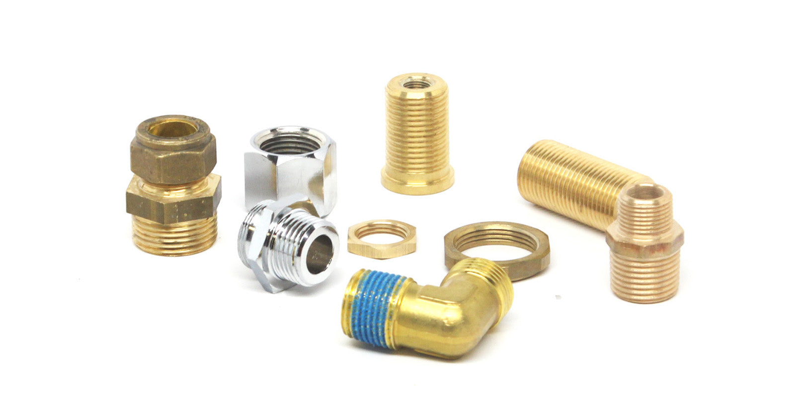 miscellaneous brass plumbing fittings