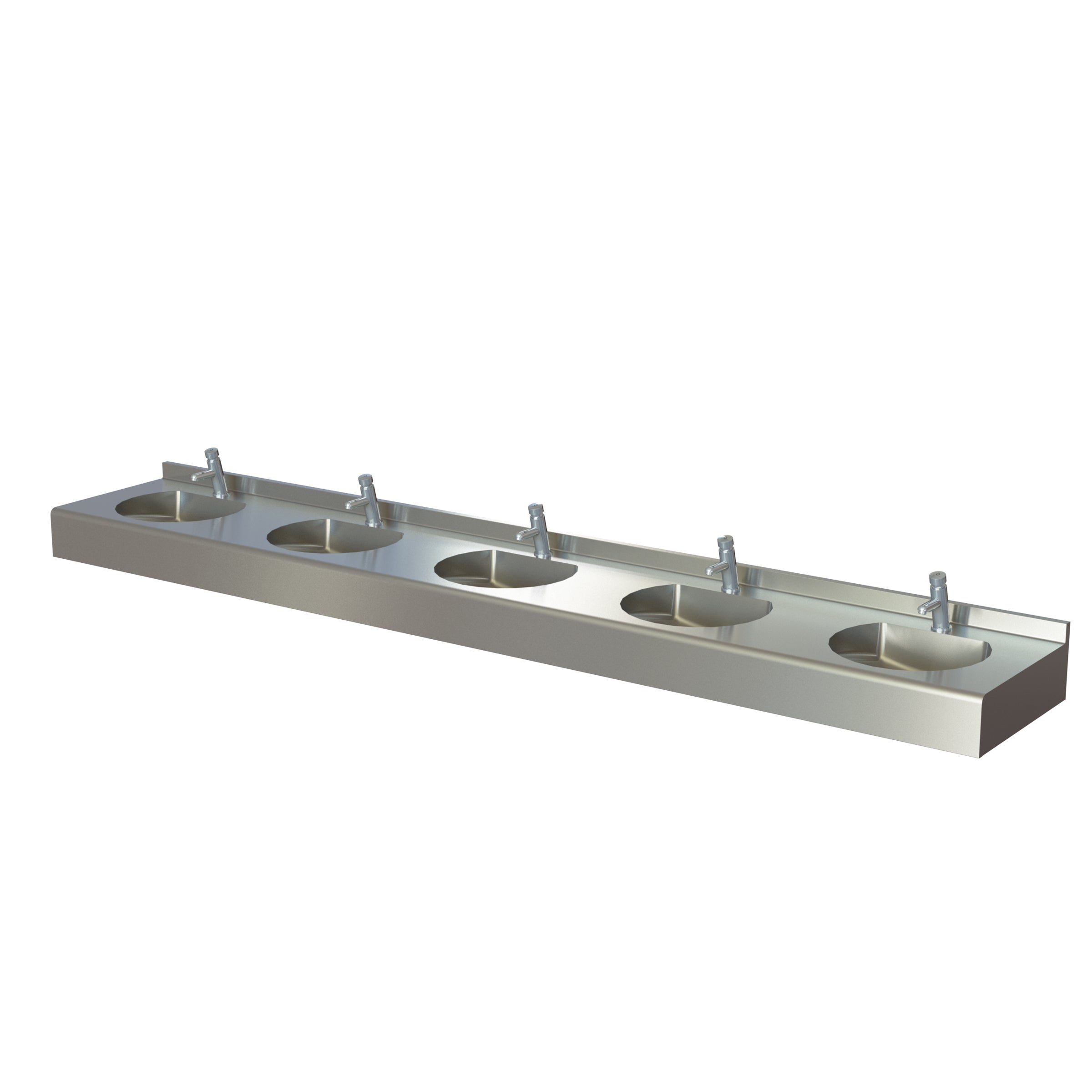 Multiset Five User Stainless Steel Hand Wash Basin/Sink Intersan/AquaDesign