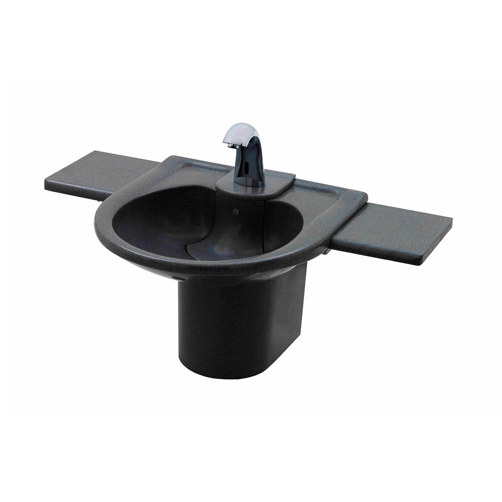Saniwave Single User Modular Solid Surface Lavatory System for Public Restrooms