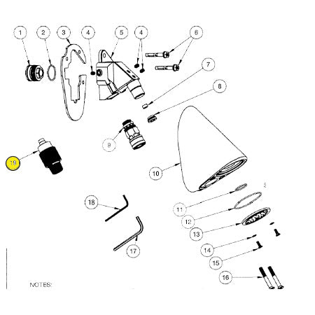 GALVIN 803306N - Hose Fitting for 42020US Shower Head Intersan/AquaDesign/Galvin