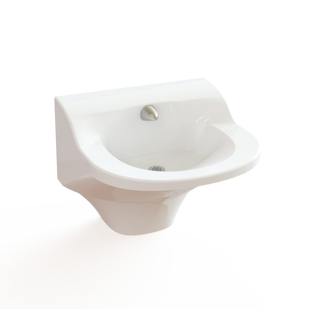 white lrhd anti-ligature basin