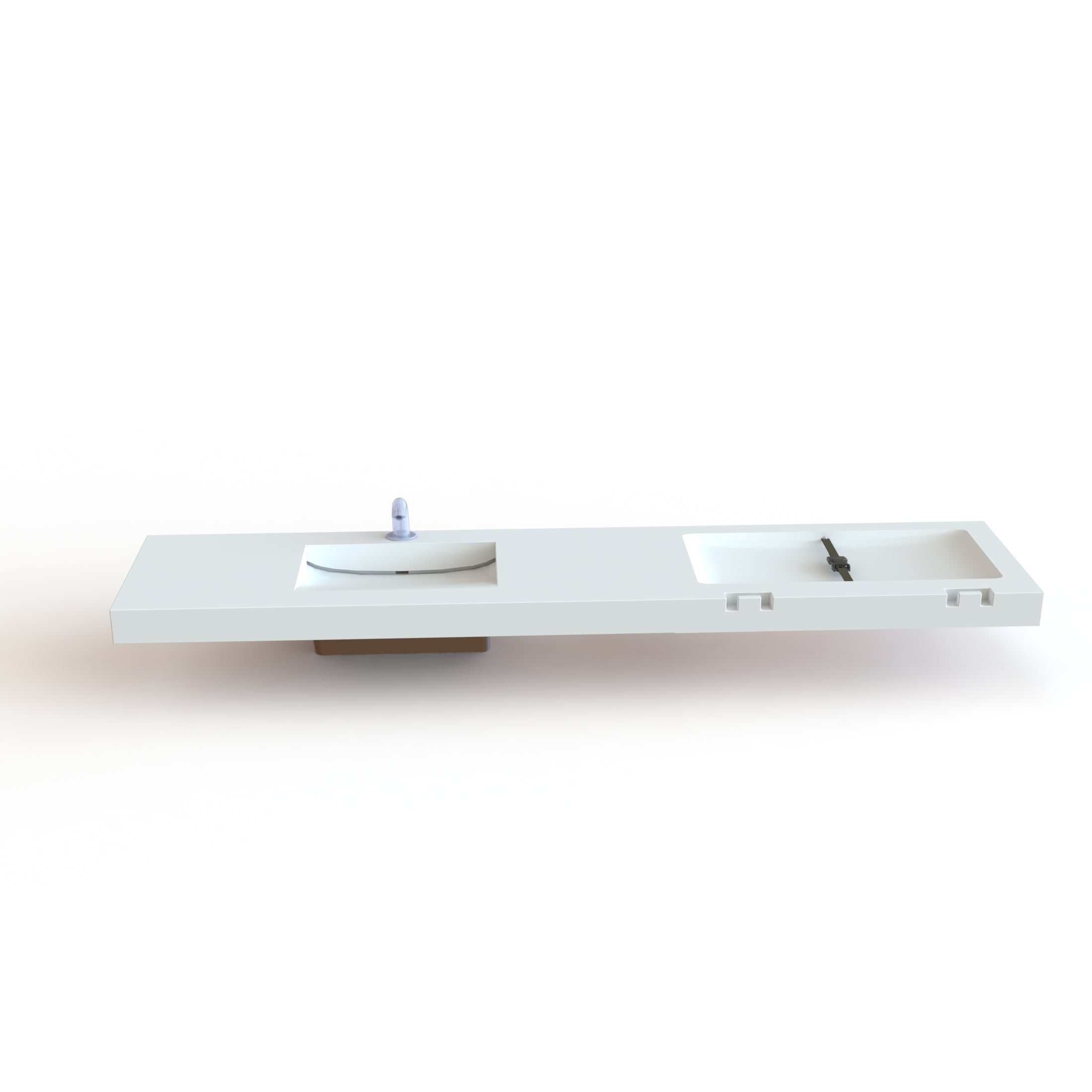 Single User Streamlav View Solid Surface Handwashing Lavatory with Baby Changer Comb