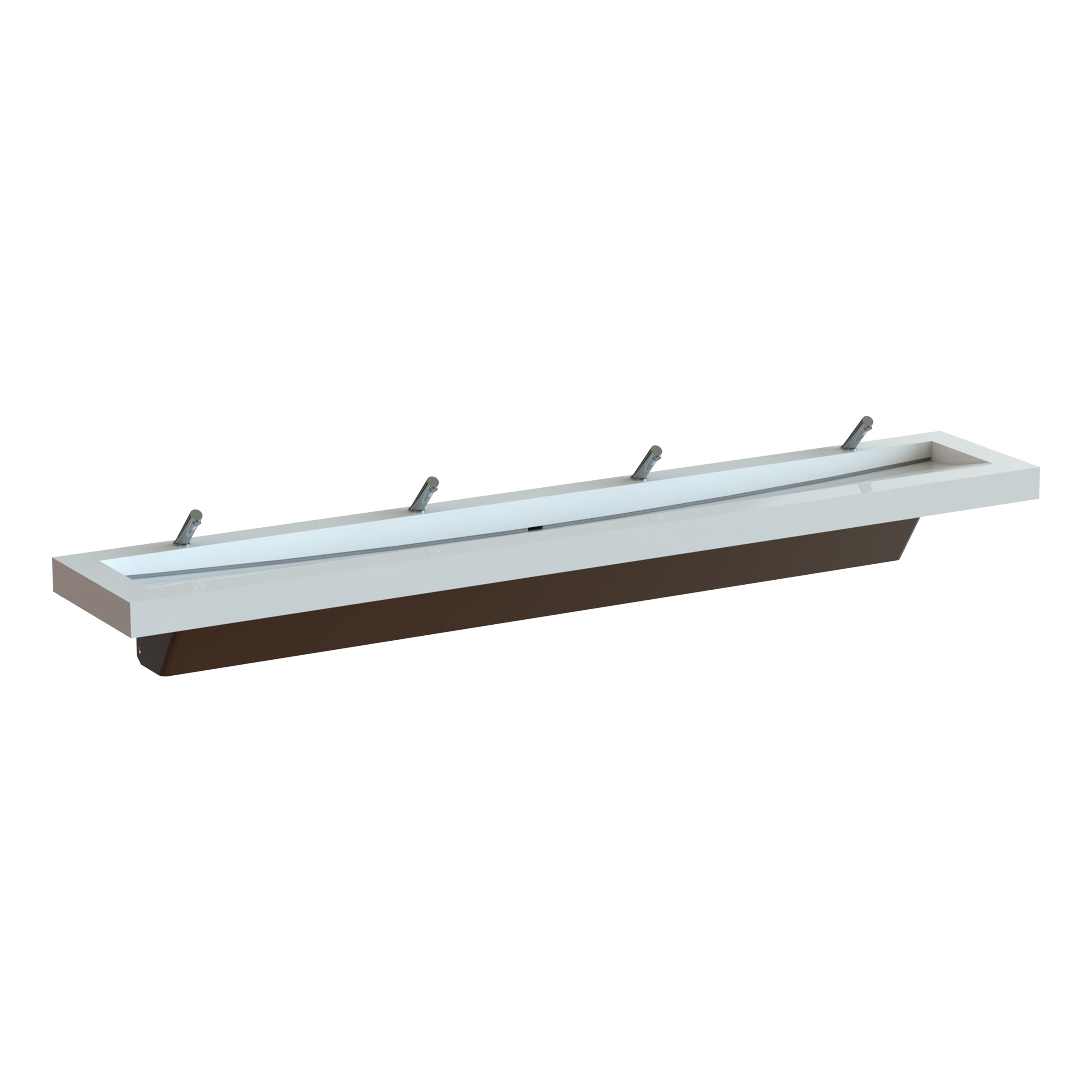 SLV04 - Four User Streamlav View Solid Surface Handwashing Basin for Public Restrooms