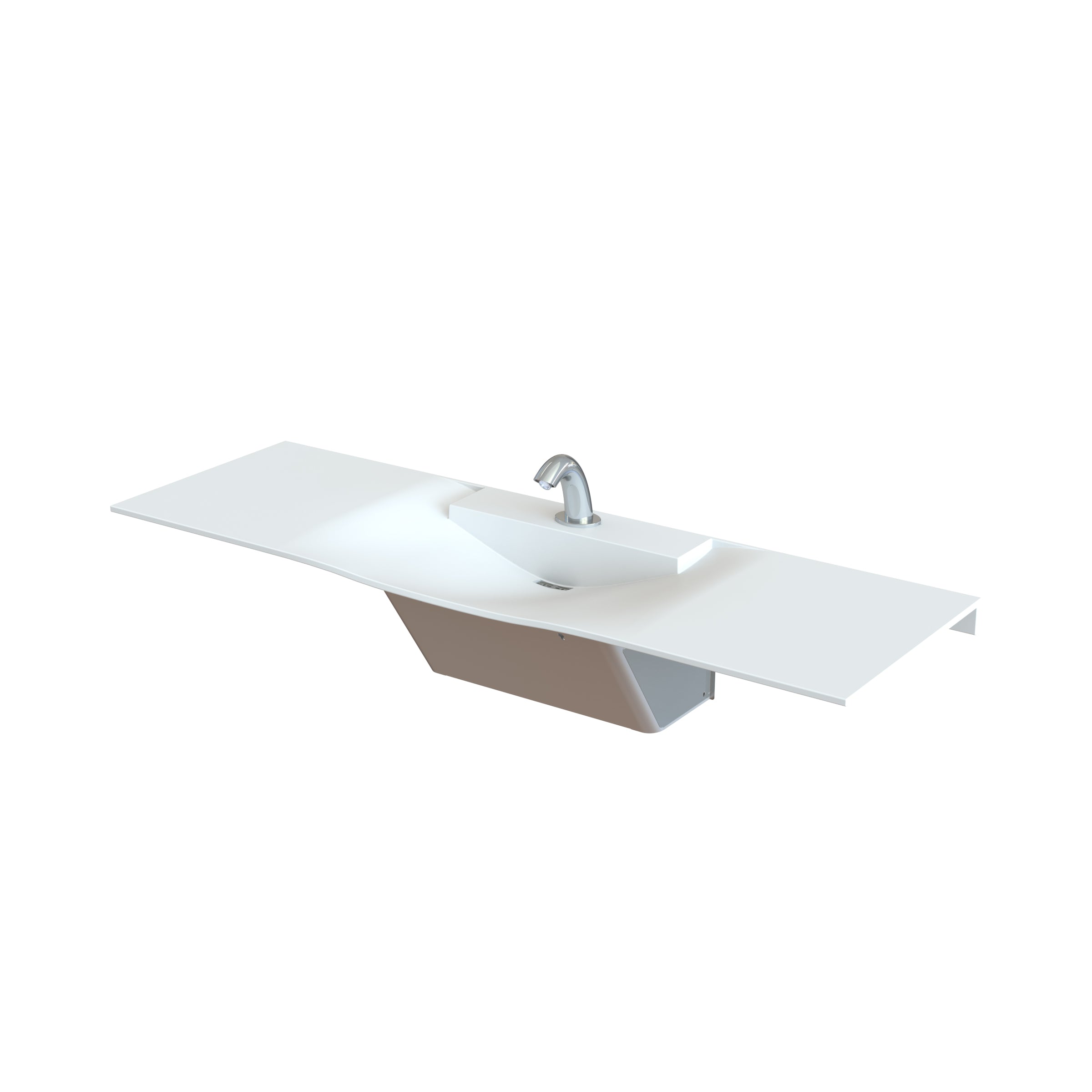 single user Streamlav Wing Solid Surface Handwashing Lavatory