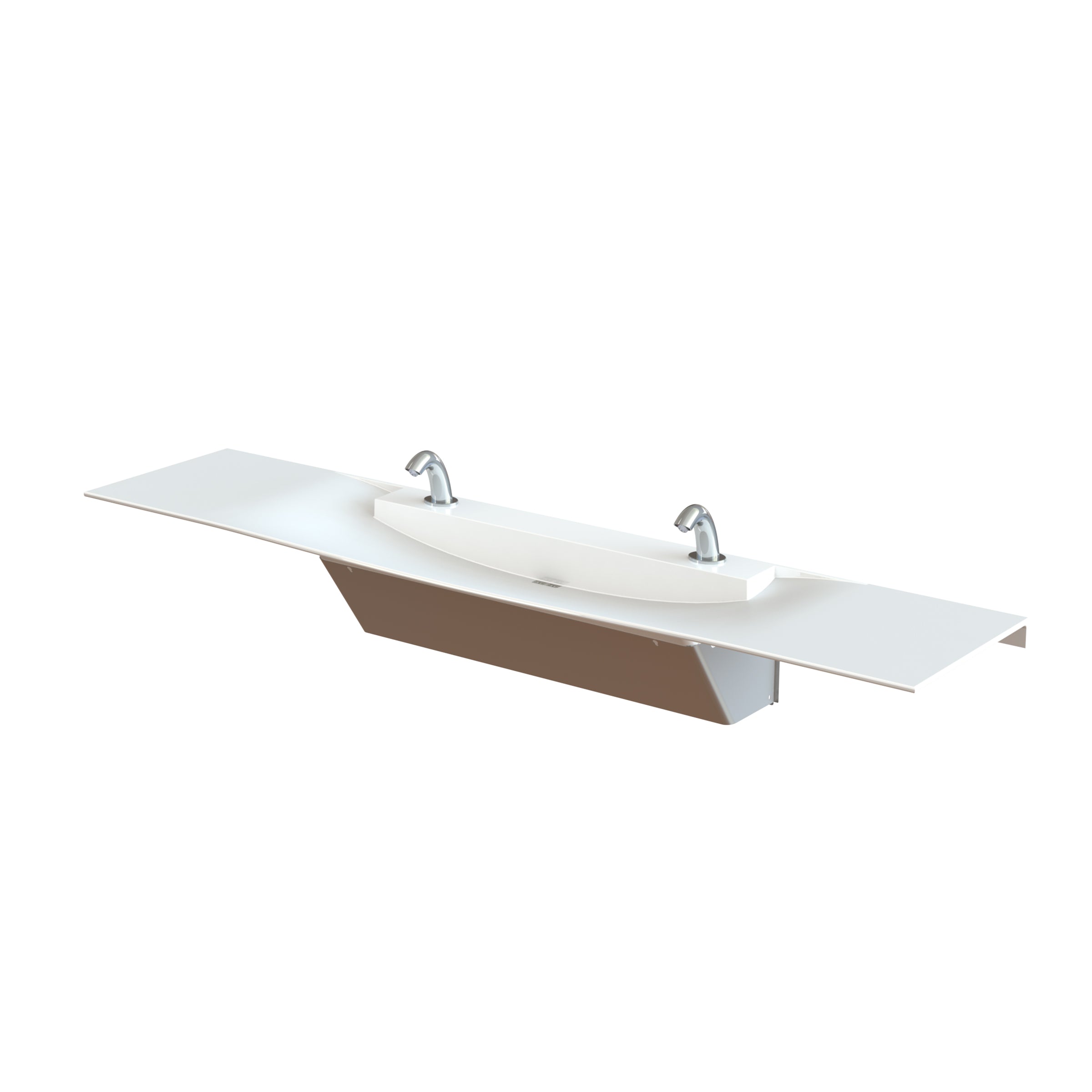 Two user Streamlav Wing Solid Surface Handwashing Lavatory