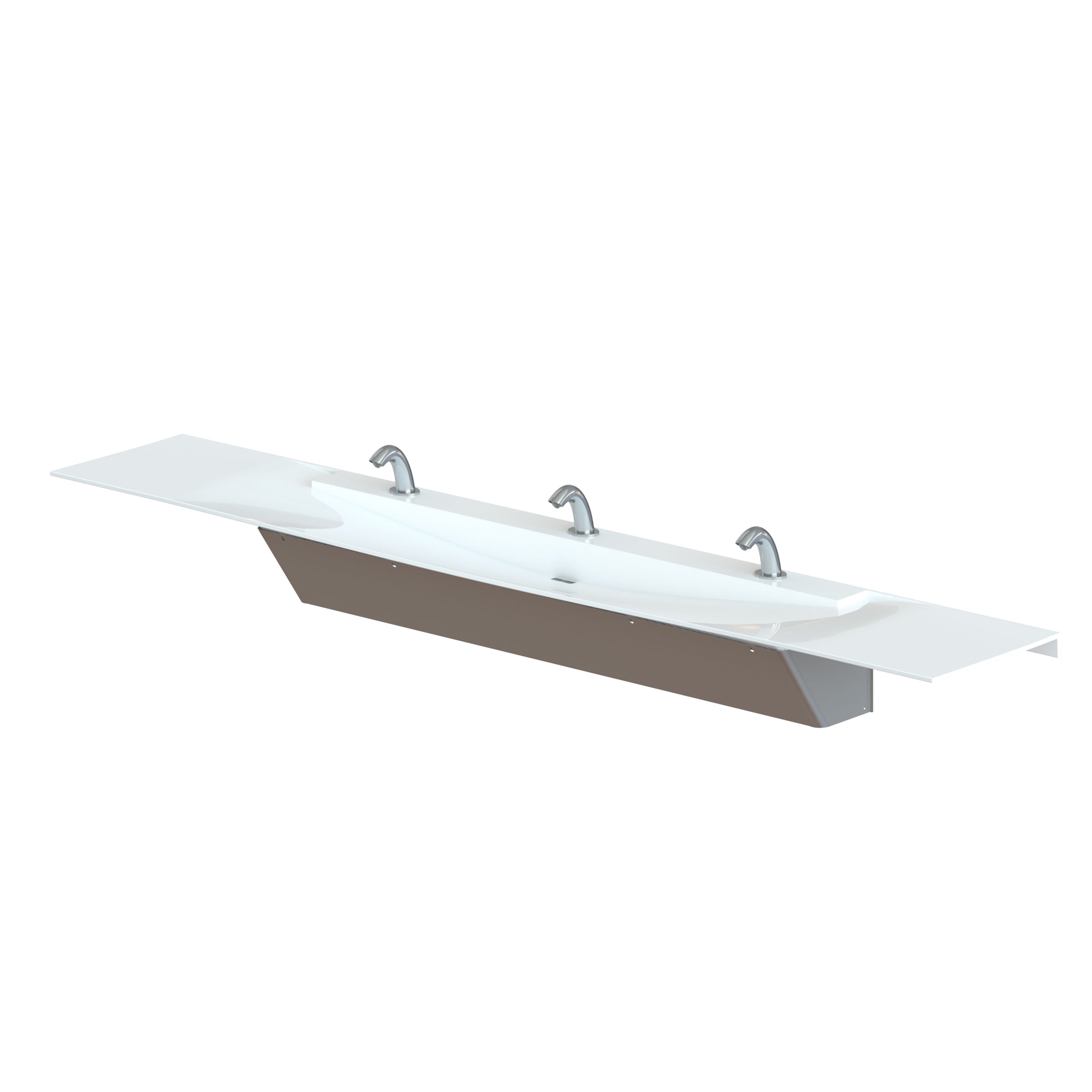Three-user Streamlav Wing Solid Surface Handwashing Lavatory
