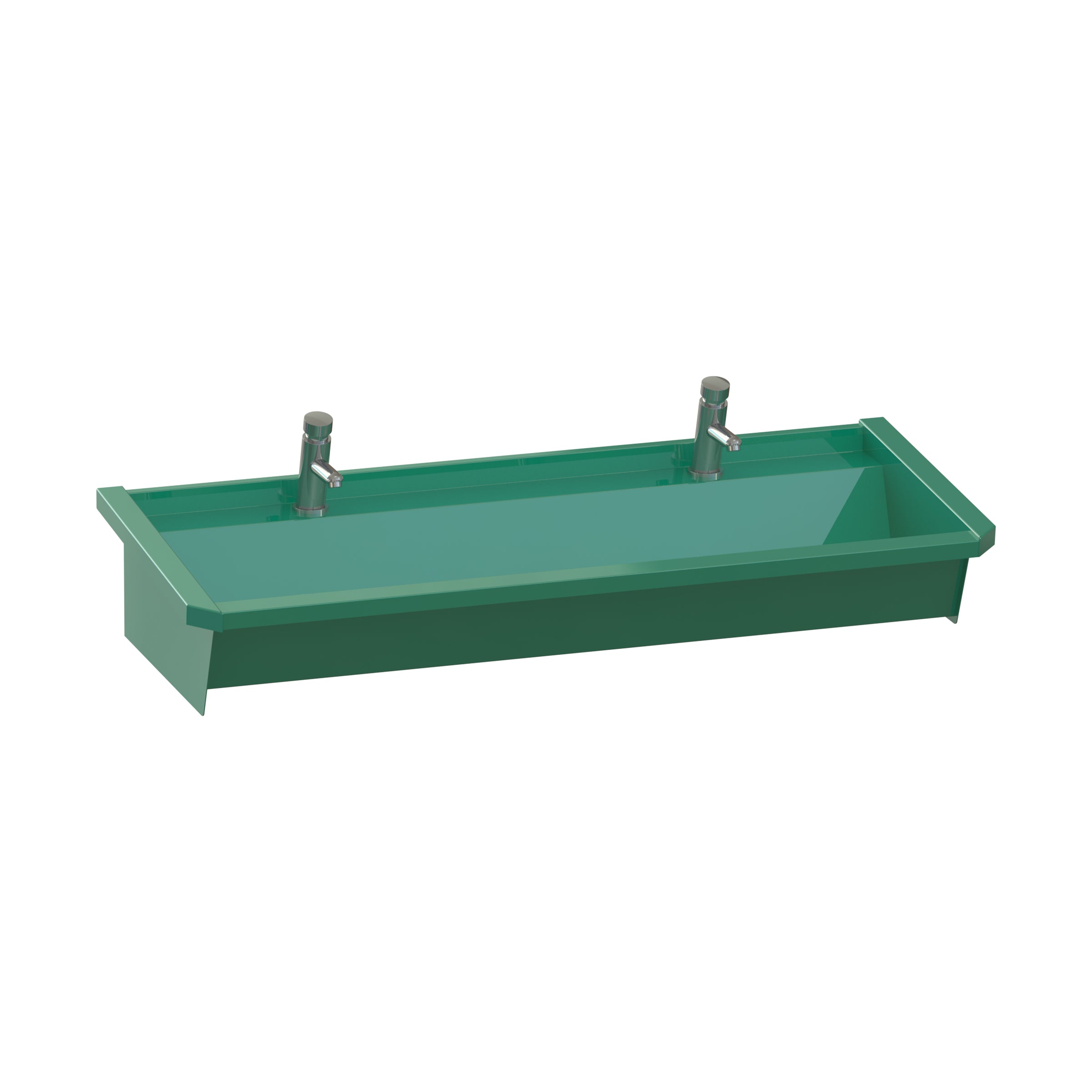 green 2-user line 5 stainless steel wash basin with sensor faucets
